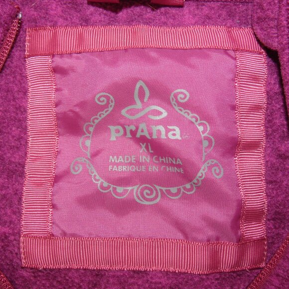 Prana DREA Berry Pink 1/2 Zip Performance Fleece Sweatshirt Women's XL Xlarge - Picture 8 of 8